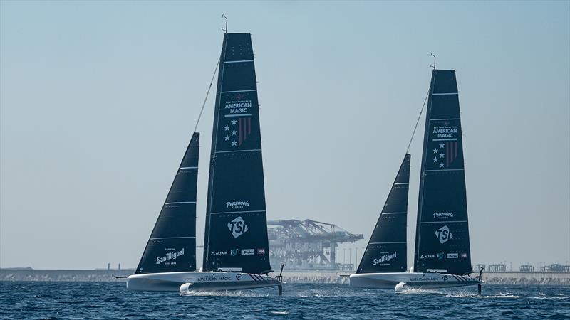 American Magic - AC40 - Day 76 - Barcelona - October 11, 2023 photo copyright Job Vermeulen / America's Cup taken at Real Club Nautico de Barcelona and featuring the AC40 class