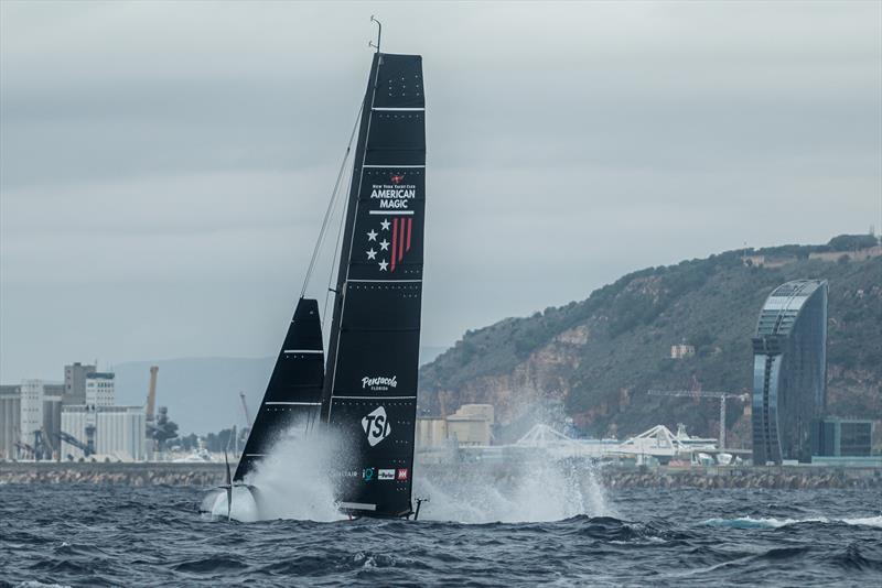 American Magic - AC40 - Day 77 - Barcelona - October 16, 2023 photo copyright Job Vermeulen / America's Cup taken at Real Club Nautico de Barcelona and featuring the AC40 class