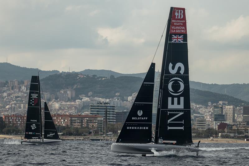 American Magic and INEOS Britannia - AC40 - Day 78 - Barcelona - October 17, 2023 - photo © Job Vermeulen / America's Cup