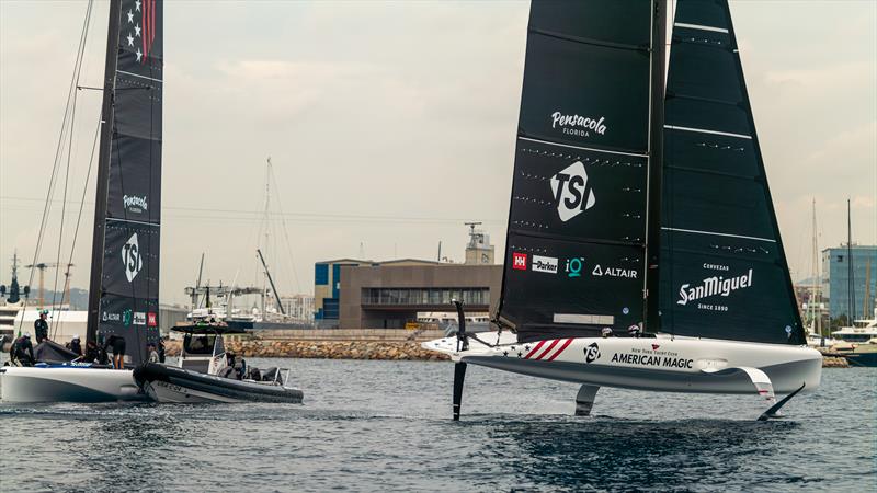 American Magic - AC40 - Day 78 - Barcelona - October 17, 2023 photo copyright Job Vermeulen / America's Cup taken at Real Club Nautico de Barcelona and featuring the AC40 class