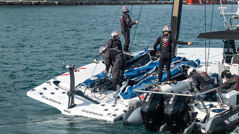 American Magic - AC40 - Day 79 - Barcelona - October 18, 2023 photo copyright Job Vermeulen / America's Cup taken at Real Club Nautico de Barcelona and featuring the AC40 class