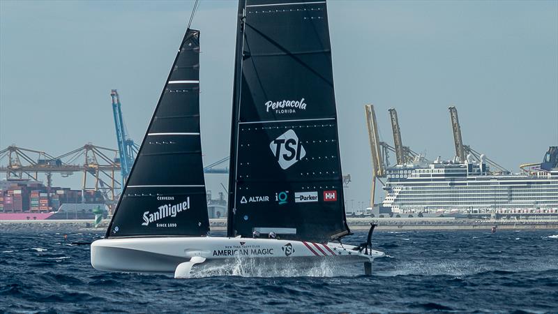 American Magic - AC40 - Day 79 - Barcelona - October 18, 2023 photo copyright Job Vermeulen / America's Cup taken at Real Club Nautico de Barcelona and featuring the AC40 class