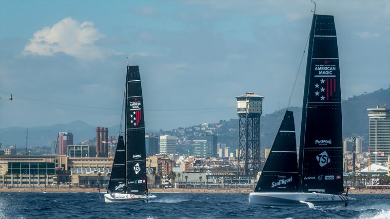 American Magic - AC40 - Day 79 - Barcelona - October 18, 2023 photo copyright Job Vermeulen / America's Cup taken at Real Club Nautico de Barcelona and featuring the AC40 class