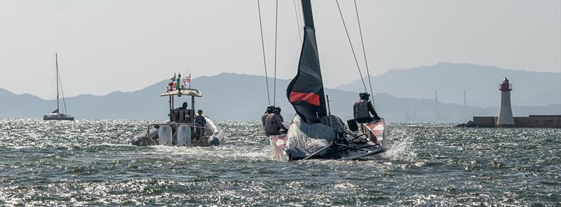 Luna Rossa - LEQ 12 - Day 92 - Cagliari - October 19, 2023 photo copyright Ivo Rovira / America's Cup taken at Real Club Nautico de Barcelona and featuring the AC40 class