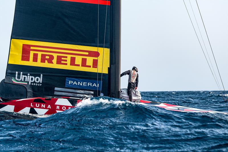 Luna Rossa - LEQ 12 - Day 92 - Cagliari - October 19, 2023 photo copyright Ivo Rovira / America's Cup taken at Real Club Nautico de Barcelona and featuring the AC40 class