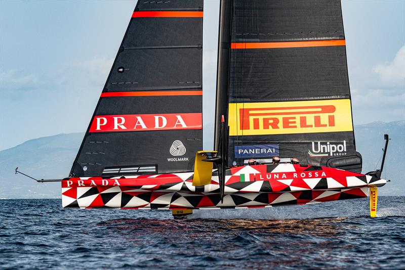 Luna Rossa - LEQ 12 - Day 93 - Cagliari - October 22, 2023 photo copyright Ivo Rovira / America's Cup taken at Real Club Nautico de Barcelona and featuring the AC40 class