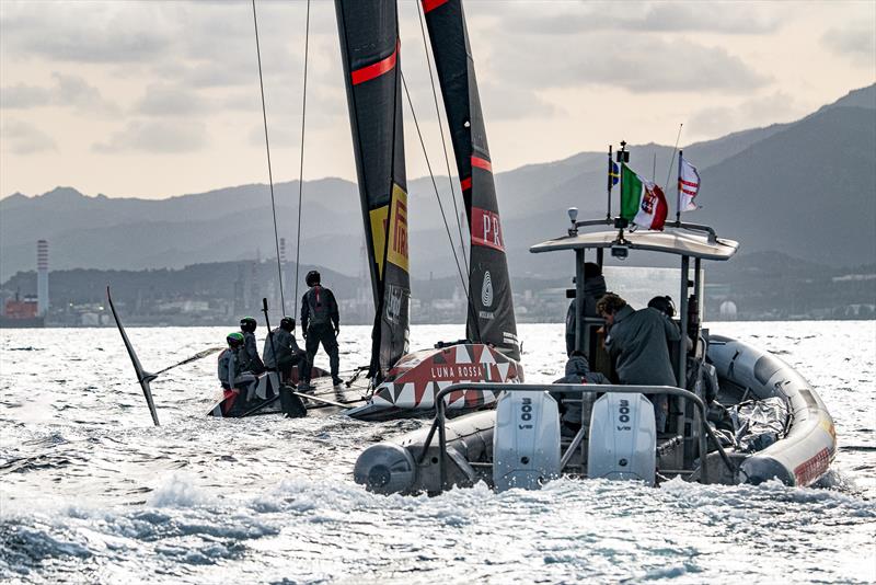 Luna Rossa - LEQ 12 - Day 93 - Cagliari - October 22, 2023 photo copyright Ivo Rovira / America's Cup taken at Real Club Nautico de Barcelona and featuring the AC40 class