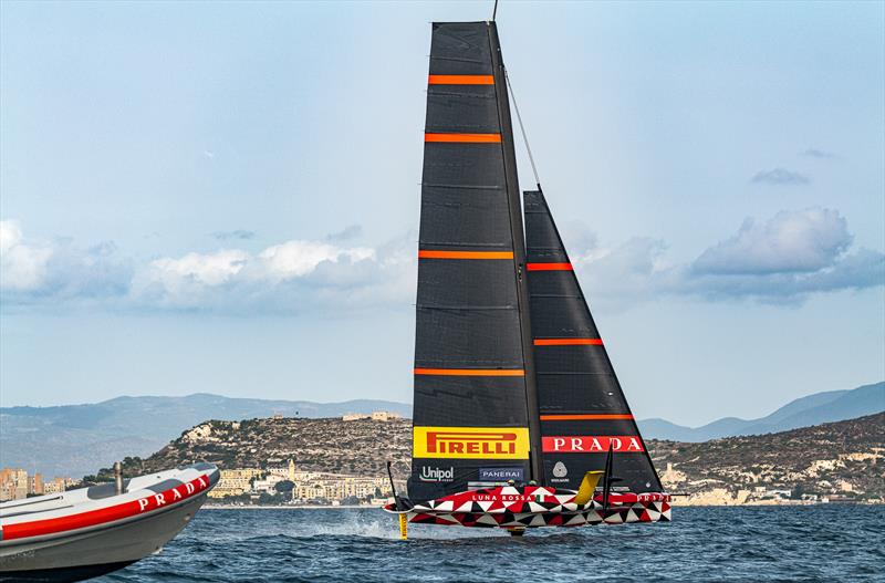 Luna Rossa - LEQ 12 - Day 93 - Cagliari - October 22, 2023 photo copyright Ivo Rovira / America's Cup taken at Real Club Nautico de Barcelona and featuring the AC40 class