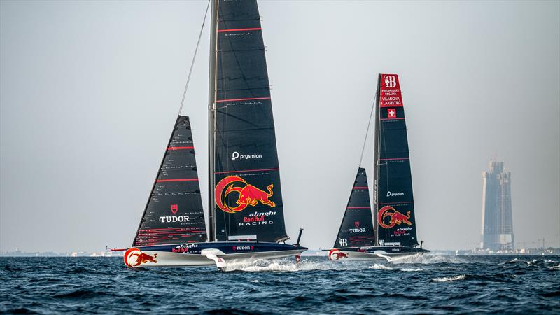 Alinghi Red Bull RacingAmerican Magic - AC40 - Day 55 - Jeddah - November 5, 2023 - photo © Alex Carabi / America's Cup