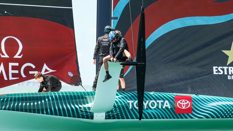 Emirates Team New Zealand  - AC40/LEQ12 -  Auckland - November 7, 2023 photo copyright Sam Thom / America's Cup taken at Royal New Zealand Yacht Squadron and featuring the AC40 class