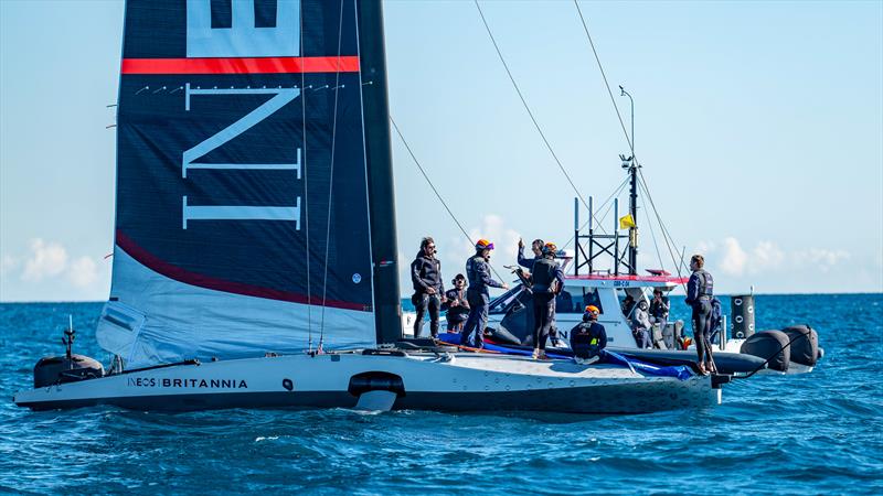 INEOS Britannia - LEQ 12 - Day 80 - Barcelona - November 7, 2023 photo copyright Paul Todd/America's Cup taken at Royal Yacht Squadron and featuring the AC40 class