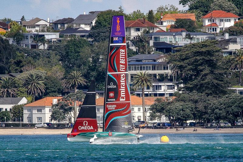 Emirates Team New Zealand - AC40 - Day 32 - Auckland - November 9, 2023 photo copyright Richard Gladwell - Sail-World.com/nz taken at Wakatere Boating Club and featuring the AC40 class