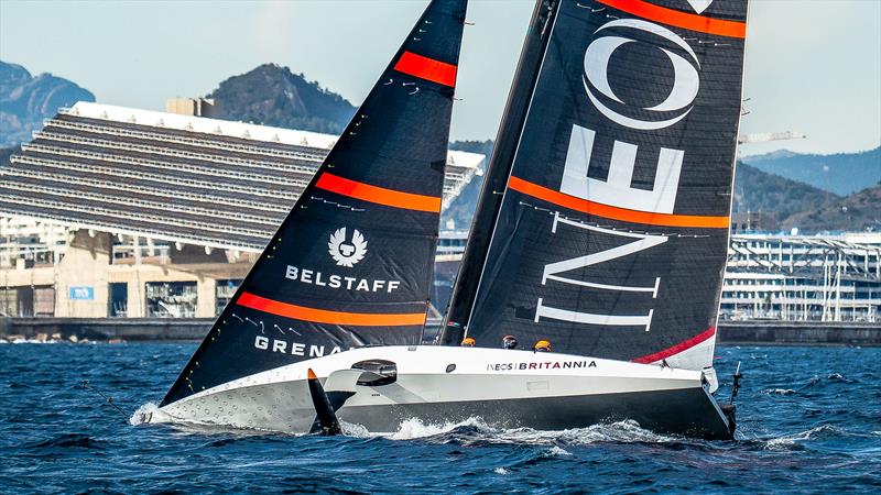 INEOS Britannia - LEQ 12 - Day 84 - Barcelona - November 13, 2023 photo copyright Paul Todd/America's Cup taken at Royal Yacht Squadron and featuring the AC40 class