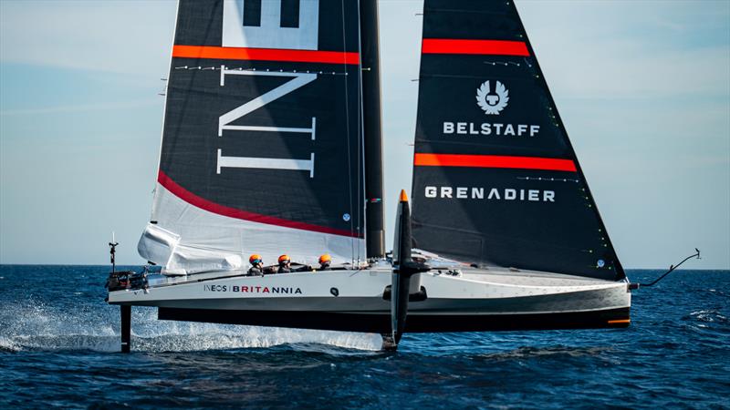 INEOS Britannia - LEQ 12 - Day 84 - Barcelona - November 13, 2023 photo copyright Paul Todd/America's Cup taken at Royal Yacht Squadron and featuring the AC40 class