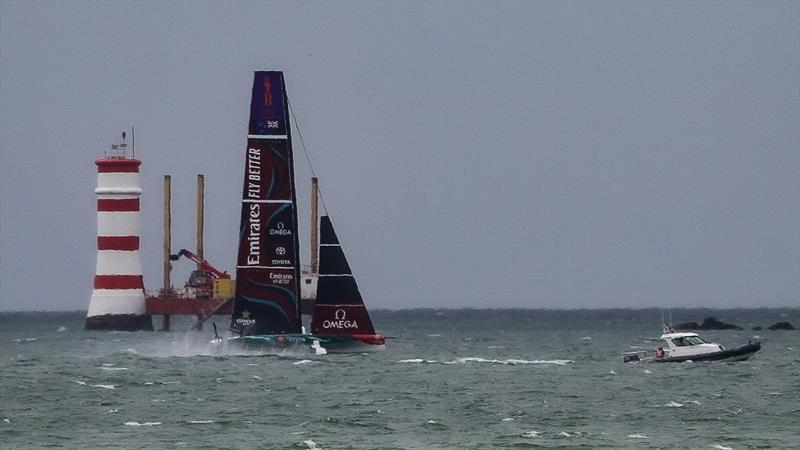 Emirates Team New Zealand and the Recon Boat - AC40 - Day 44 - Auckland - November 17, 2023 - photo © Richard Gladwell - Sail-World.com/nz