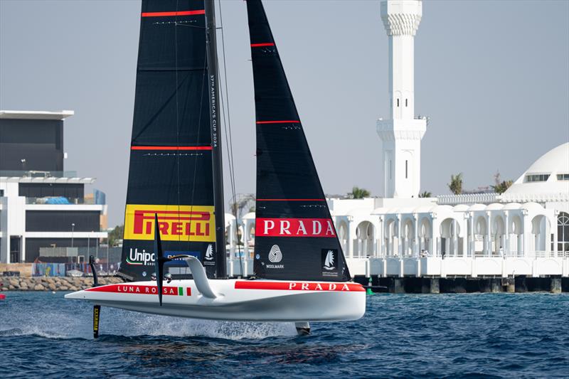 Luna Rossa  - Official Practice Racing - Jeddah, Saudi Arabia - November 29, 2023 - photo © Ian Roman/America's Cup
