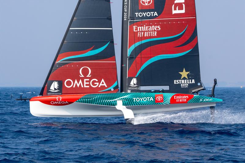 Emirates Team New Zealand - Day 2 - Preliminary Regatta - Jeddah, Saudi Arabia - December 1, 2023 photo copyright Ian Roman / America's Cup taken at Jeddah Yacht Club and featuring the AC40 class