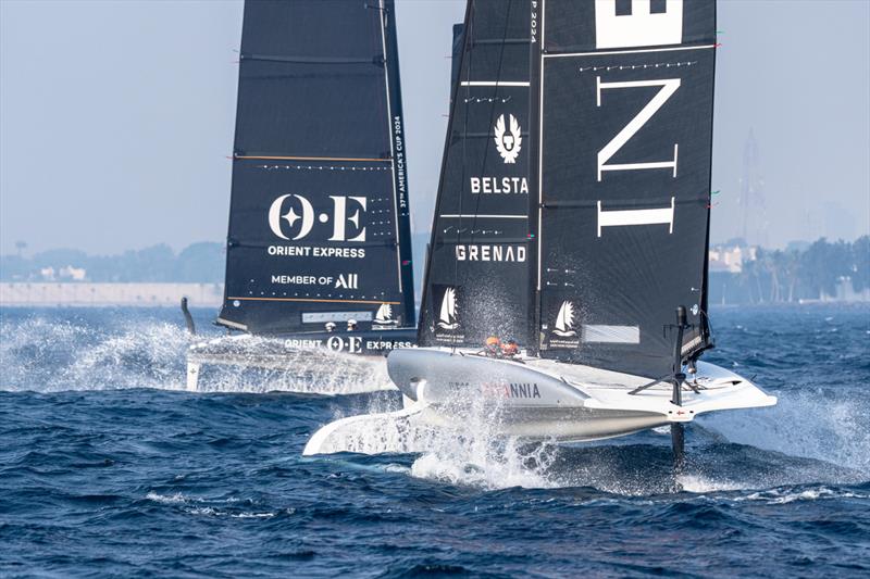 INEOS Britannia -Day 2 - Preliminary Regatta - Jeddah, Saudi Arabia - December 1, 2023 photo copyright Ian Roman / America's Cup taken at Jeddah Yacht Club and featuring the AC40 class