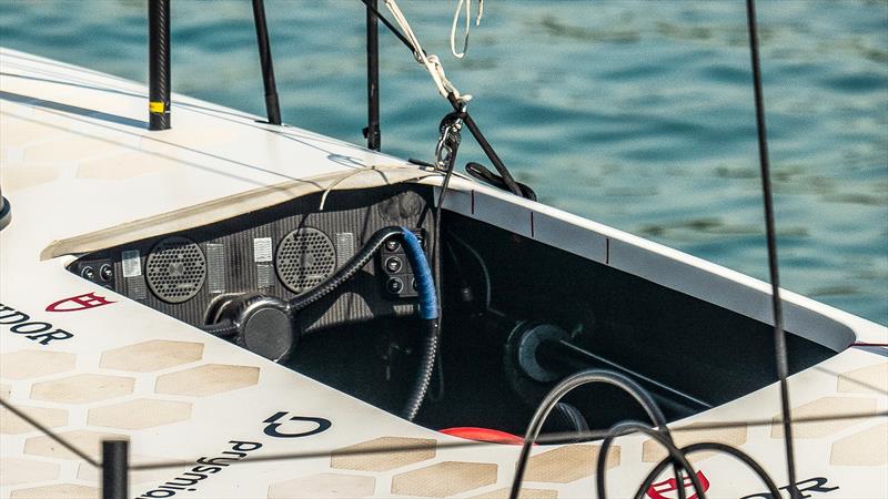 Starboard cockpit - Alinghi Red Bull Racing - AC40/LEQ12 - Day 65 - December 4, 2023 - Jeddah, Saudi Arabia - photo © Alex Carabi / America's Cup