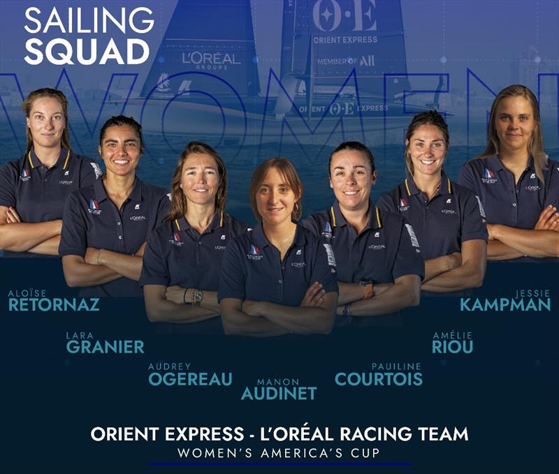 Seven women selected for the Orient Express - L'Oréal Racing Team Women's America's Cup squad photo copyright Orient Express Racing Team taken at  and featuring the AC40 class
