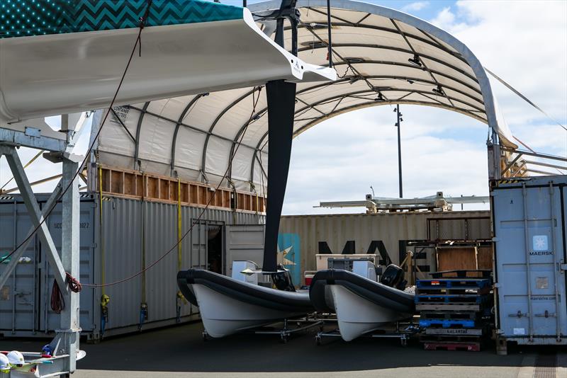 New chase boats ex Salthouse - Emirates Team New Zealand - LEQ12 Prototype - Day 49 - December 16, 2023 - Auckland photo copyright Sam Thom/America's Cup taken at Royal New Zealand Yacht Squadron and featuring the AC40 class