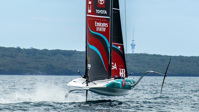 Emirates Team New Zealand - LEQ12 Prototype - Day 49 - December 16, 2023 - Auckland photo copyright Sam Thom/America's Cup taken at Royal New Zealand Yacht Squadron and featuring the AC40 class