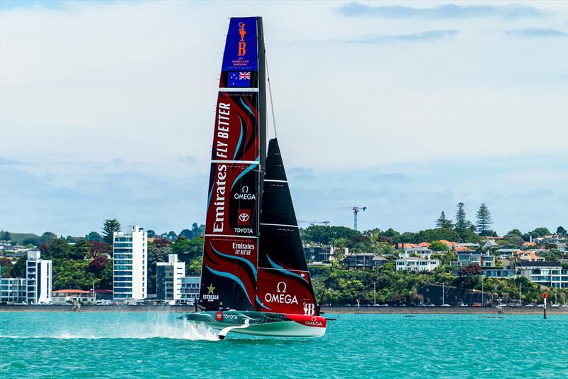 Emirates Team New Zealand - LEQ12 Prototype - Day 49 - December 16, 2023 - Auckland photo copyright Sam Thom/America's Cup taken at Royal New Zealand Yacht Squadron and featuring the AC40 class