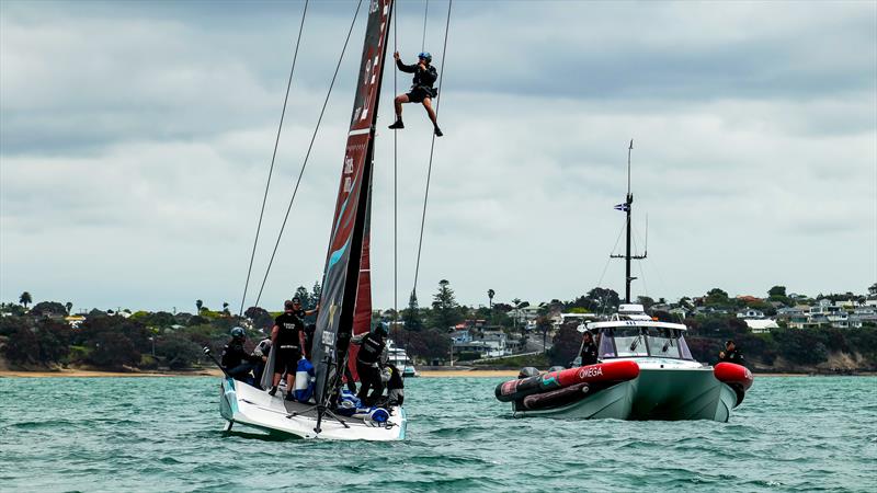 Emirates Team New Zealand - LEQ12 Prototype - Day 48 - December 15, 2023 - Auckland photo copyright Sam Thom/America's Cup taken at Royal New Zealand Yacht Squadron and featuring the AC40 class