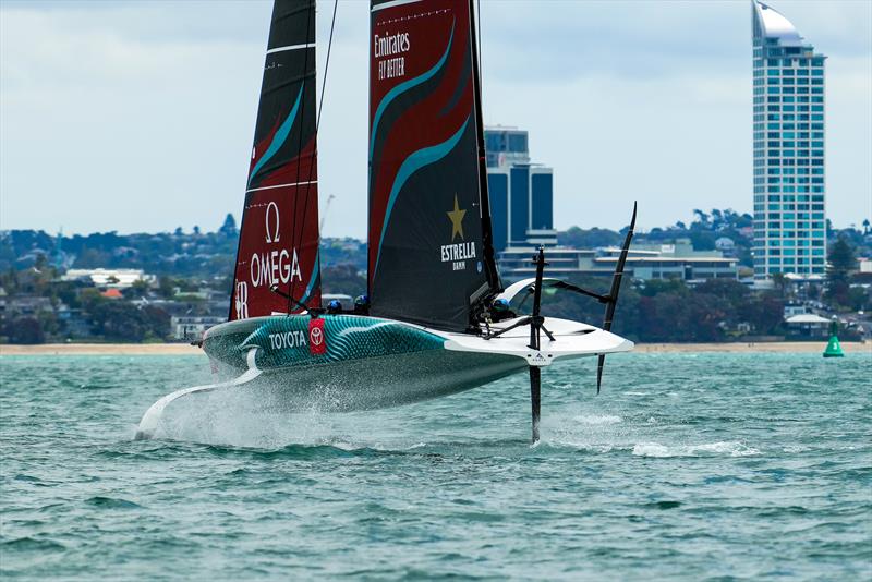 Emirates Team New Zealand - LEQ12 Prototype - Day 48 - December 15, 2023 - Auckland photo copyright Sam Thom/America's Cup taken at Royal New Zealand Yacht Squadron and featuring the AC40 class