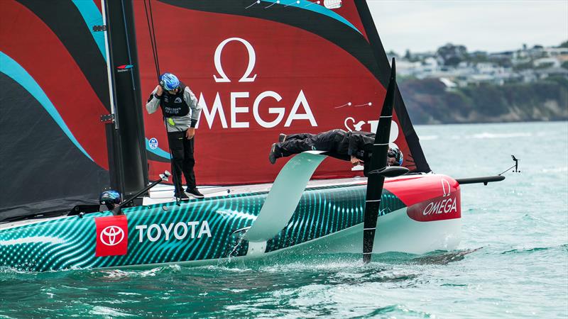 Emirates Team New Zealand - LEQ12 Prototype - Day 50 - December 18, 2023 - Auckland photo copyright Sam Thom/America's Cup taken at Royal New Zealand Yacht Squadron and featuring the AC40 class