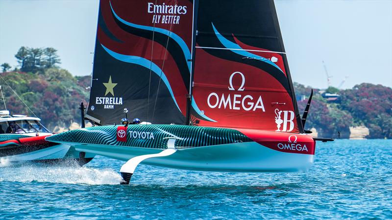 Emirates Team New Zealand - LEQ12 Prototype - Day 51 - December 20, 2023 - Auckland photo copyright Sam Thom/America's Cup taken at Royal New Zealand Yacht Squadron and featuring the AC40 class