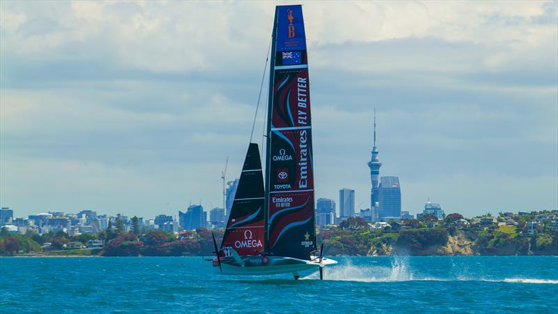 Emirates Team New Zealand - LEQ12 Prototype - Day 51 - December 20, 2023 - Auckland photo copyright Sam Thom/America's Cup taken at Royal New Zealand Yacht Squadron and featuring the AC40 class
