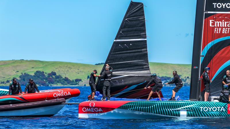 Emirates Team New Zealand - LEQ12 Prototype - Day 51 - December 20, 2023 - Auckland photo copyright Sam Thom/America's Cup taken at Royal New Zealand Yacht Squadron and featuring the AC40 class