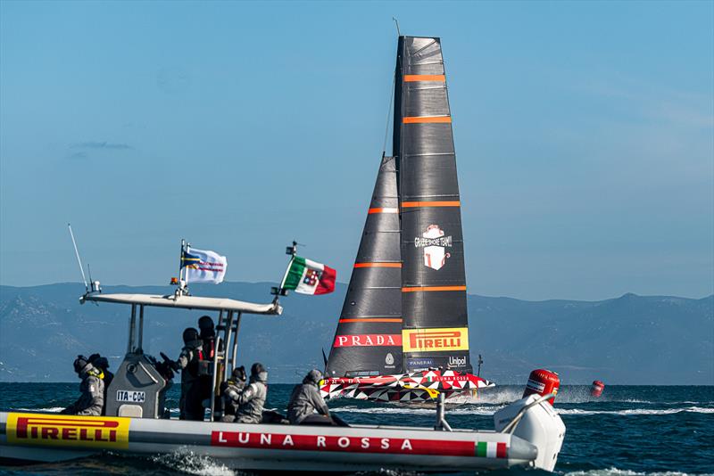 Luna Rossa Prada Pirelli - LEQ12 - Day 106 - December 20, 2023 - Cagliari photo copyright Ivo Rovira / America's Cup taken at Circolo della Vela Sicilia and featuring the AC40 class