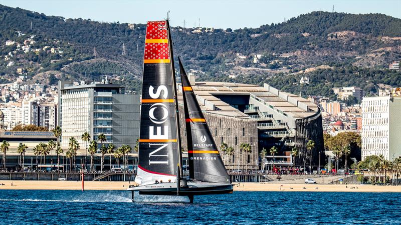 INEOS Britannia - LEQ12 - Day 81 - November 8, 2023 - Barcelona photo copyright Paul Todd/America's Cup taken at Royal Yacht Squadron and featuring the AC40 class