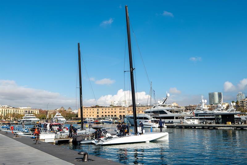 INEOS Britannia - AC40's - Day 1 - January 10, 2024 - Barcelona - photo © Paul Todd/America's Cup