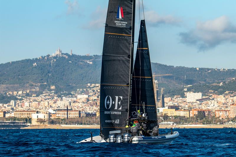 INEOS Britannia - AC40's - Day 1 - January 10, 2024 - Barcelona - photo © Paul Todd/America's Cup