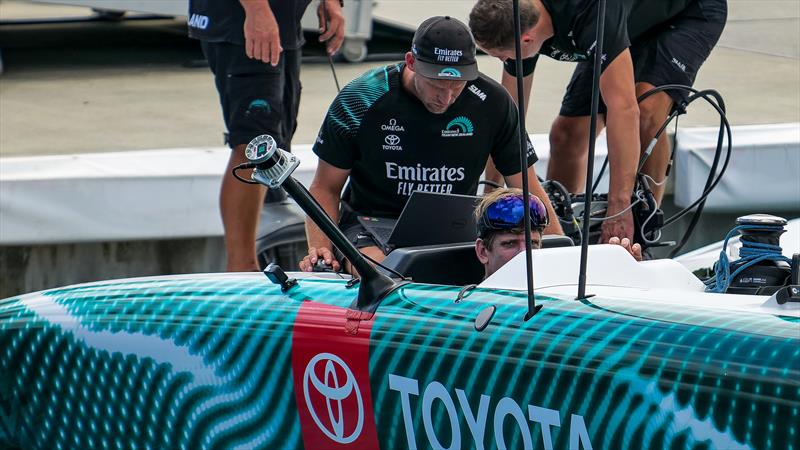 Preflight checks - Emirates Team New Zealand - LEQ12 Prototype - Day 54 - January 17, 2024 - Auckland - photo © Sam Thom/America's Cup