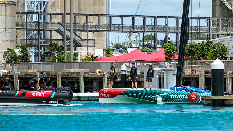 Dock out - Emirates Team New Zealand - LEQ12 Prototype - Day 54 - January 17, 2024 - Auckland - photo © Sam Thom/America's Cup