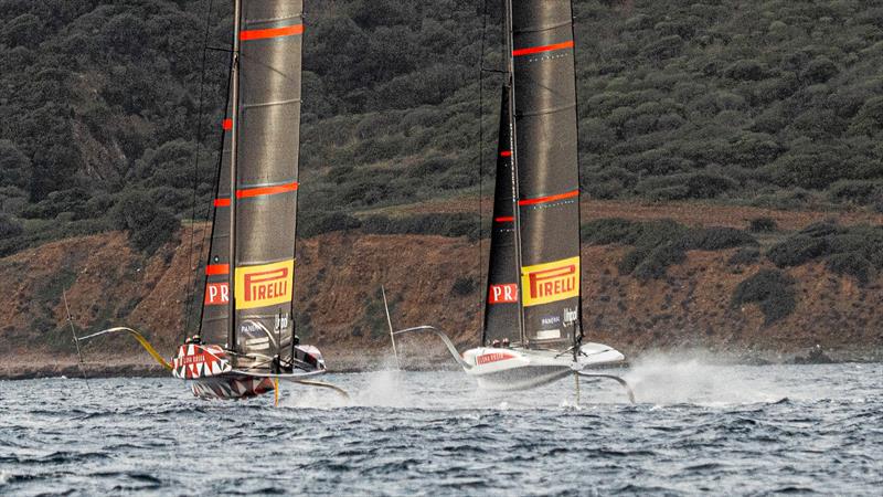 Luna Rossa Prada Pirelli - LEQ12 - Day 112 - January 17, 2024 - Cagliari photo copyright Ivo Rovira / America's Cup taken at Circolo della Vela Sicilia and featuring the AC40 class