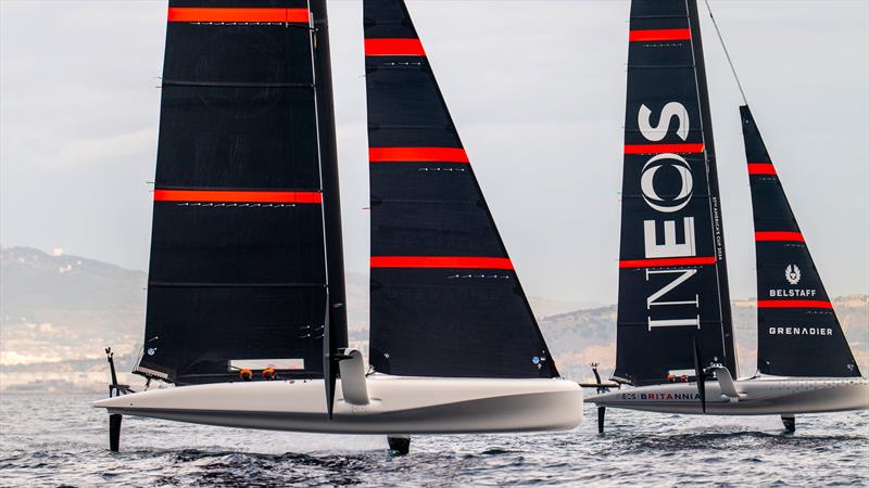 INEOS Britannia - AC40's - Day 3 - January 17, 2024 - Barcelona - photo © Paul Todd/America's Cup