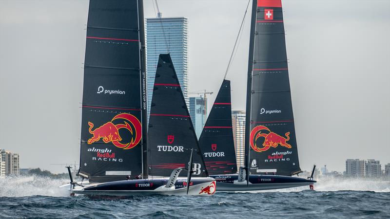 Alinghi  Red Bull Racing - AC40 - Day 66 - January 17, 2023 - Jeddah photo copyright Alex Carabi / America's Cup taken at Société Nautique de Genève and featuring the AC40 class