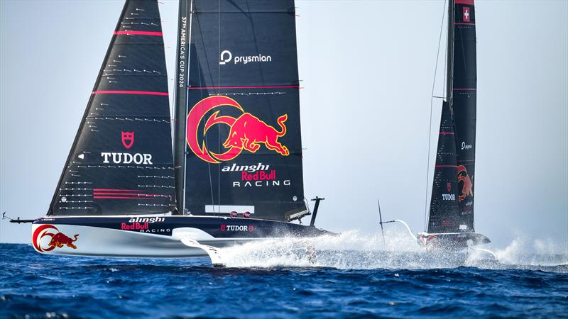 Alinghi  Red Bull Racing - AC40 - Day 70 - January 21, 2023 - Jeddah photo copyright Alex Carabi / America's Cup taken at Société Nautique de Genève and featuring the AC40 class