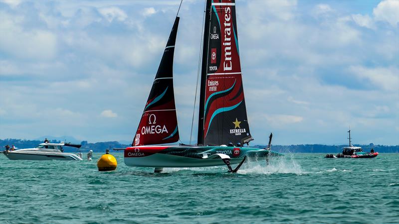 Emirates Team New Zealand - LEQ12 Prototype -  Day 57, January 22, 2024 - Auckland photo copyright Sam Thom / America's Cup taken at Royal New Zealand Yacht Squadron and featuring the AC40 class