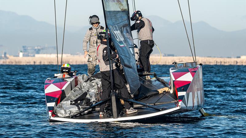 Luna Rossa Prada Pirelli - LEQ12 - Day 114 - January 22, 2024 - Cagliari photo copyright Ivo Rovira / America'sCup taken at Circolo della Vela Sicilia and featuring the AC40 class