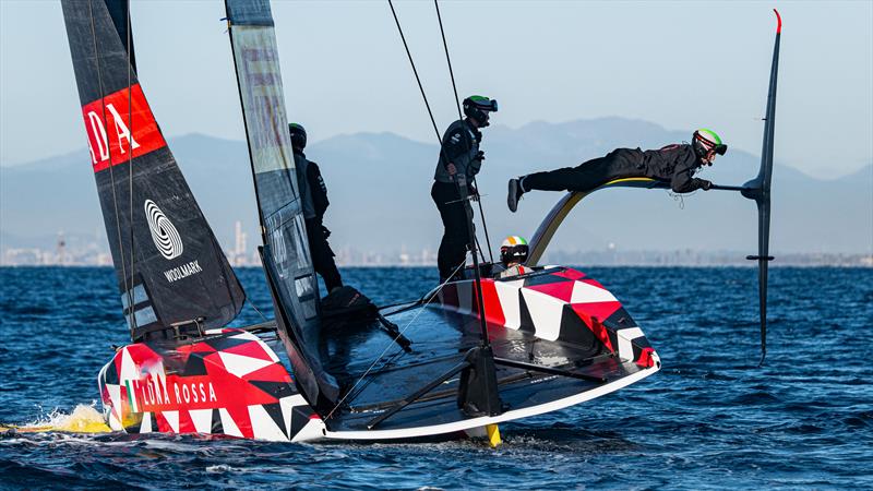 Luna Rossa Prada Pirelli - LEQ12 - Day 114 - January 22, 2024 - Cagliari photo copyright Ivo Rovira / America'sCup taken at Circolo della Vela Sicilia and featuring the AC40 class