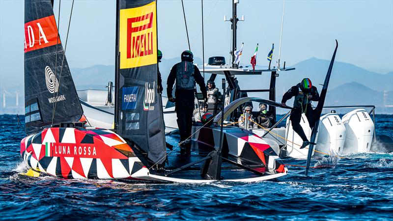 Luna Rossa Prada Pirelli - LEQ12 - Day 114 - January 22, 2024 - Cagliari photo copyright Ivo Rovira / America'sCup taken at Circolo della Vela Sicilia and featuring the AC40 class