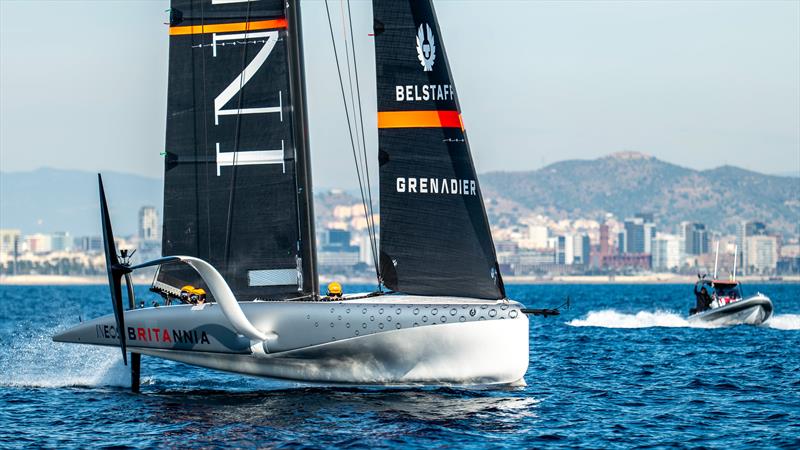 INEOS Britannia - AC40's - Day 22 - January 22, 2024 - Barcelona photo copyright Paul Todd/America's Cup taken at Royal Yacht Squadron and featuring the AC40 class