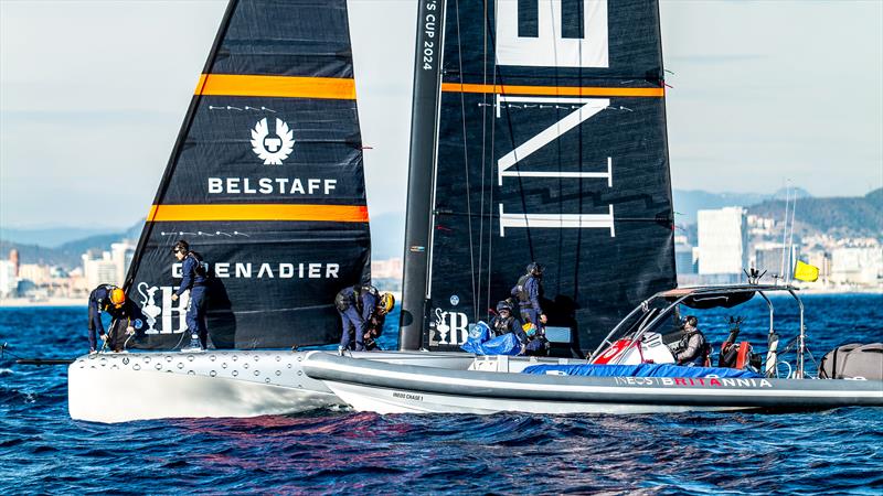 INEOS Britannia - AC40's - Day 22 - January 22, 2024 - Barcelona photo copyright Paul Todd/America's Cup taken at Royal Yacht Squadron and featuring the AC40 class