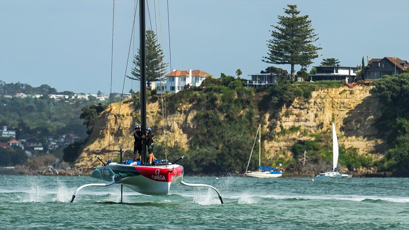 Emirates Team New Zealand - LEQ12 Prototype -  Day 58, January 24, 2024 - Auckland photo copyright Sam Thom / America's Cup taken at Royal New Zealand Yacht Squadron and featuring the AC40 class